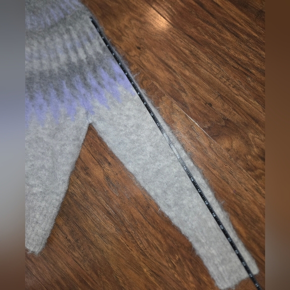 Banana Republic Alpaca Blend Mock Neck Fairisle Sweater in Heather Gray - Picture 10 of 13